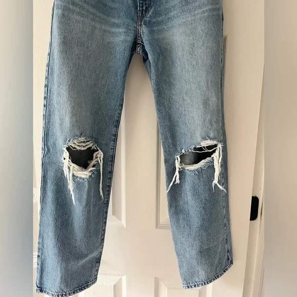 Levi’s 94 Baggy Distressed Jeans Size 29x31 Y2K Straight Leg Denim - Picture 7 of 13